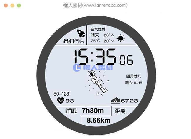 JavaScript实现网红太空人表盘特效